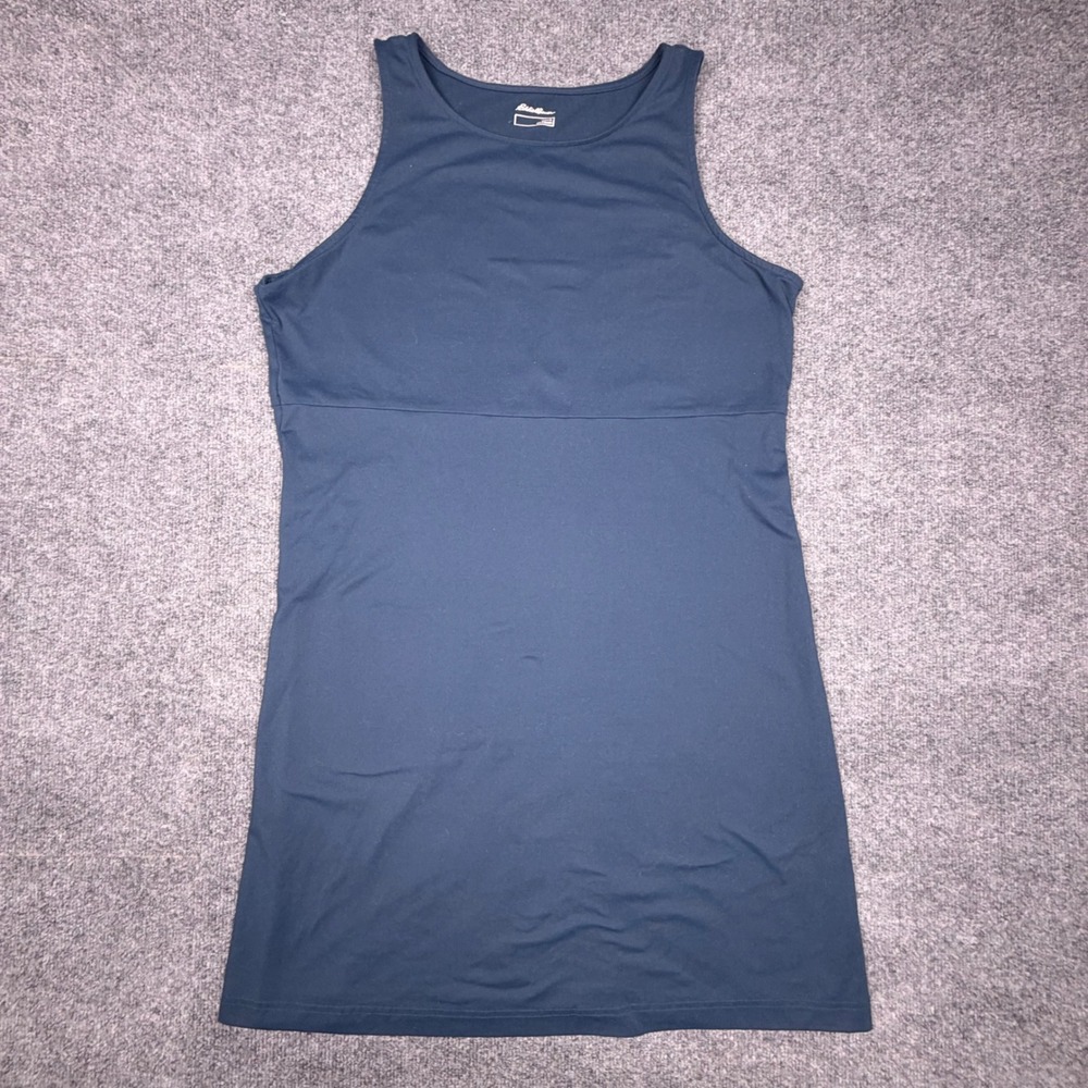 Eddie Bauer Travex Active Dress Womens Large Navy Blue Sleeveless Athletic Dress